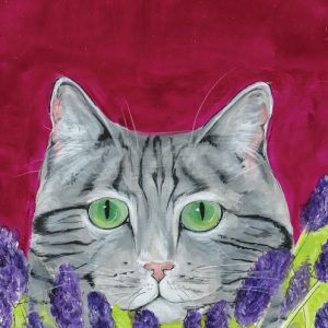 Grey Tabby & Lavender